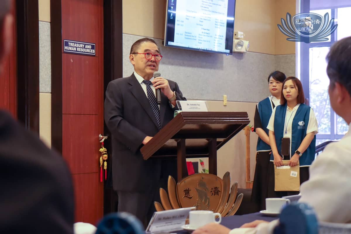 CARDINAL Santos Medical Center chief medical officer and TCMFP president Dr. Antonio Say thanks Taiwan and TCHH for sharing their expertise with Filipino doctors during the forum. He also lauds the hard work and dedication of Filipino physicians in learning and improving their skills to benefit patients.